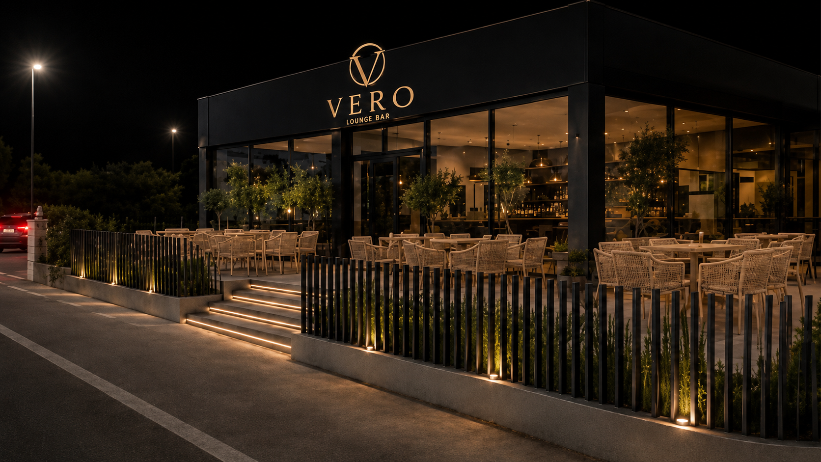 VERO Lounge Bar ulaz noću